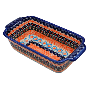 Forma ceramiczna z uszami do pieczenia chleba III (A182 D77)