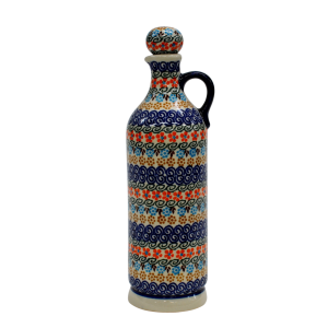 Butelka ceramiczna z korkiem duża 0,8l (A67 D5)