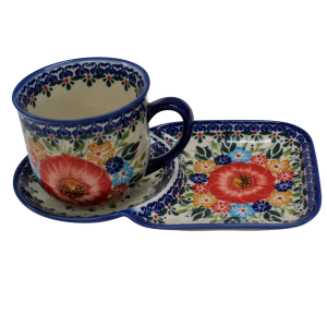 Cup with tray.  Breakfast set. (A59 D60)