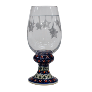 Glass STAR silver garland (A481 D41) 