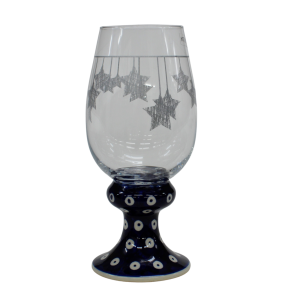 Glass STAR silver garland (A481 D22)