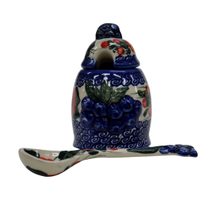 Container with a spoon BLUEBERRIES (A3 D15)