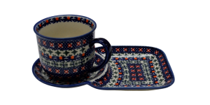 Cup with tray.  Breakfast set. (A59 D21)