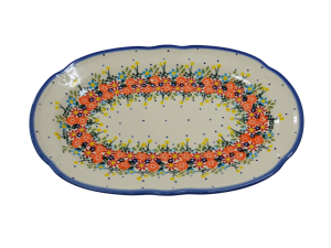 Oval platter with relief (A262 D55) 