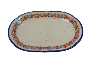 Oval platter with relief (A262 D52)      