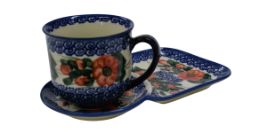 Cup with tray.  Breakfast set. (A59 D15) 