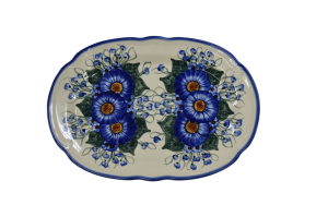 Oval platter with relief (A262 D36)       