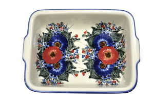 Ovenproof dish with handles (A121 D12)     