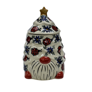 Pojemnik ceramiczny Gnom choinka z pokrywką (A523 D18)  