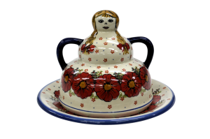 Pokrywa ceramiczna z talerzem BABA SEROWA (A178 D101)