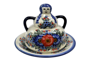 Pokrywa ceramiczna z talerzem BABA SEROWA (A178 D12) 
