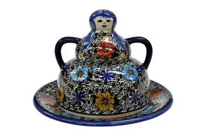 Pokrywa ceramiczna z talerzem BABA SEROWA (A178 D66)  