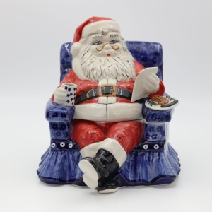 Santa Claus from Bolesławiec figurine container (A545 D22)