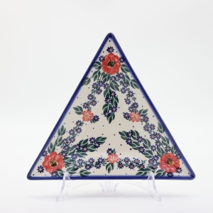 Triangular ceramic platter (A552 D56)     