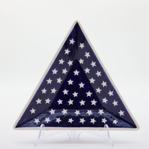 Triangular ceramic platter (A552 D46)      