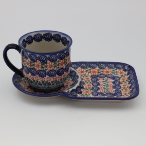 Cup with tray.  Breakfast set. (A59 D35) 