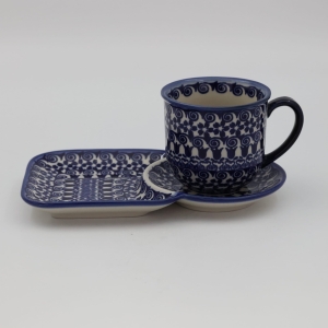 Cup with tray.  Breakfast set. (A59 D25)  
