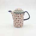 Bolesławiec teapot 0.55 l A563 D139 – hand-painted Bolesławiec pottery in a traditional blue-and-white design, elegant and functional for brewing tea.