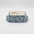 Ceramic bread baking dish with handles II A181 D134 – hand-painted Bolesławiec pottery, ideal for baking bread, durable and decorative.