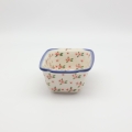 Ceramic bread baking dish with handles II A181 D141 – hand-painted Bolesławiec pottery, ideal for baking bread, durable and decorative.