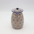 Tall teapot ANDY A291 D54 – hand-painted Bolesławiec pottery in a traditional pattern, elegant and functional for brewing tea.