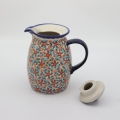 Tall teapot ANDY A291 D54 – hand-painted Bolesławiec pottery in a traditional pattern, elegant and functional for brewing tea.