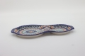 Hand-painted ceramic breakfast tray from Bolesławiec pottery.