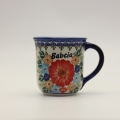 kubek dla babci, prezent dla babci, kubek babcia, kubek tulipan, upominek na dzień babci, kubek ceramiczny babcia, prezent dla babci urodziny, kubek bolesławiecki