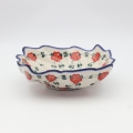 Large twisted ceramic bowl – modern decorative centerpiece for table and home decor
