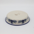 Round ceramic baking dish from Boleslawiec, authentic Polish pottery, hand painted stoneware cookware, handmade artisan ceramic dish for oven, microwave and dishwasher.