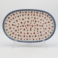 Półmisek bolesławiecki 33 cm – duży owalny półmisek ceramiczny, ręcznie malowany.