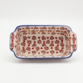 Ceramic bread baking dish with handles III – oven baker for homemade sourdough bread.