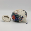 Hand-painted Alladyn teapot 2L made from traditional Bolesławiec pottery. A stylish and functional teapot perfect for brewing tea and serving hot beverages.