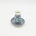 Hand-painted salt and pepper shakers with tray made from traditional Bolesławiec pottery. A stylish set perfect for everyday use and elegant table settings.