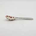 Elegant large ceramic spoon from Bolesławiec, a renowned center of traditional Polish pottery.