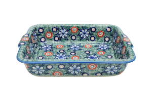 Ovenproof dish with handles (A121 D42)